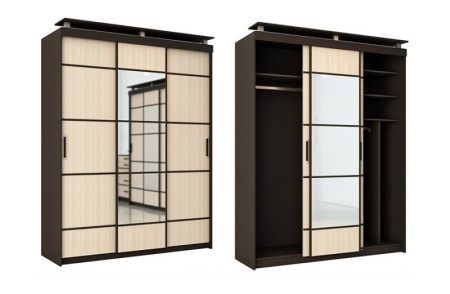 Шкаф-купе Фудзи 3х створчатый 1700