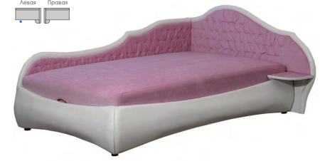 Кровать Тахта Угловая Моника с Ящиком для Хранения и Матрасом/Разные Цвета и Размеры 900/1200/1400/1600 мм