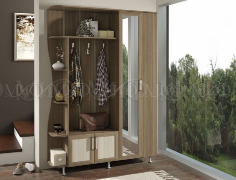 Прихожая Ксения-1 МДФ/Разные Цвета (1,55*2,15*0,4)