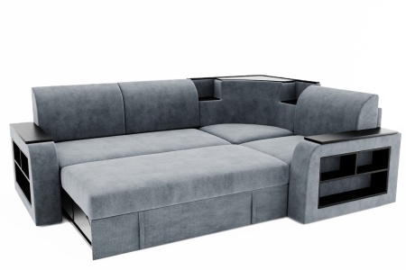 Диван Угловой Фаворит с ножками-кубышками/Ш-2460 х Г-1810 х В-880 мм/Спальное место Ш-1350 х Г-2000 мм